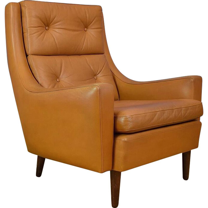 Vintage Danish armchair in leather