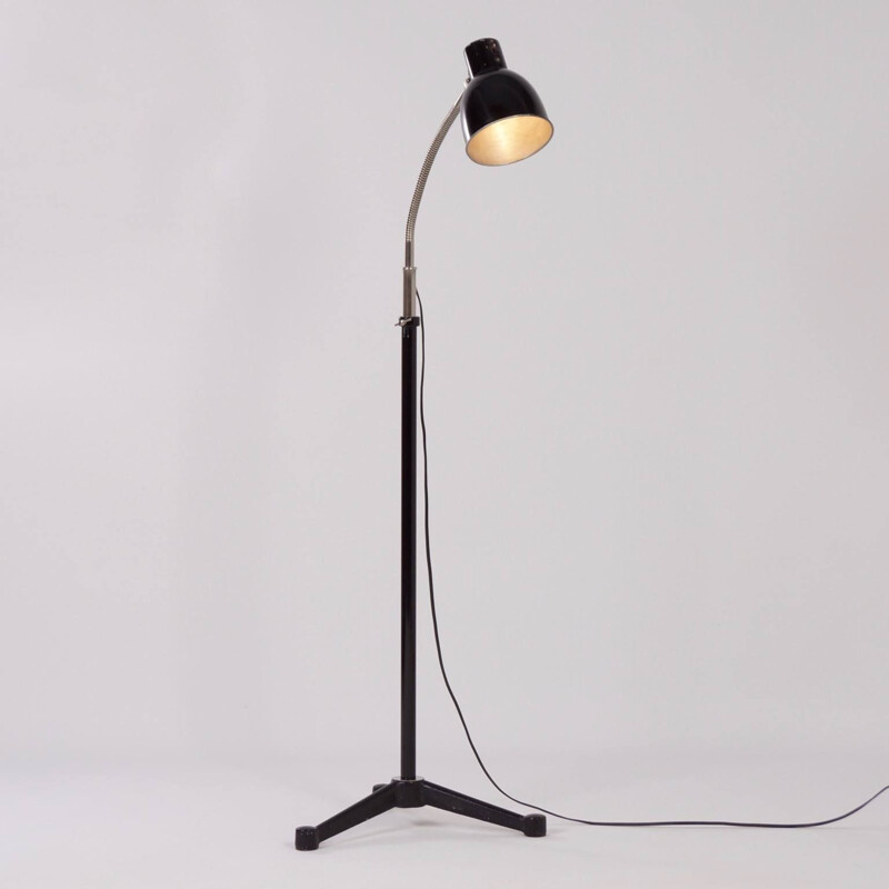 Vintage Industrial floor lamp by H. Busquet