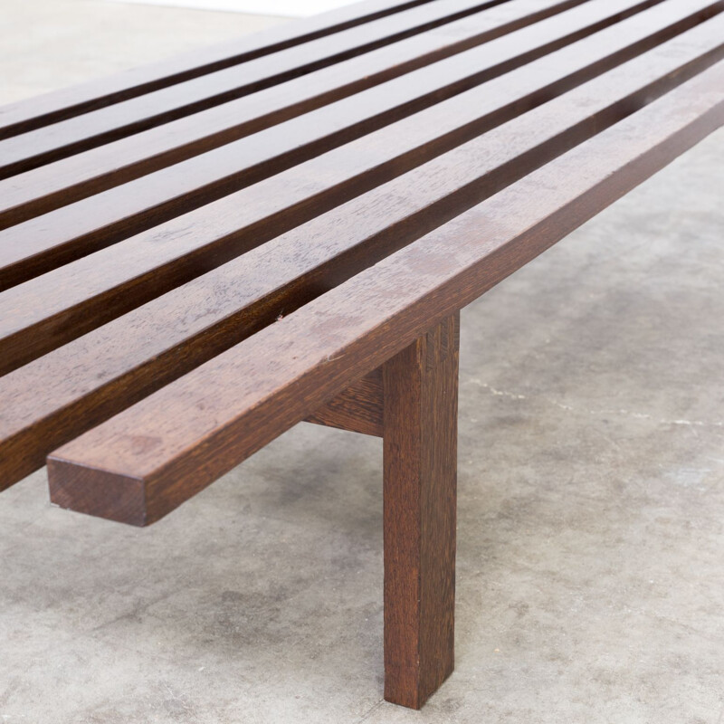 Vintage "BZ" slatted bench by Martin Visser for T-Spectrum