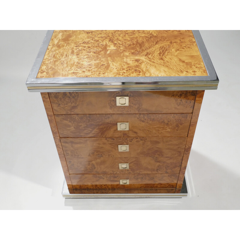 Vintage brass and chrome dresser 1970s