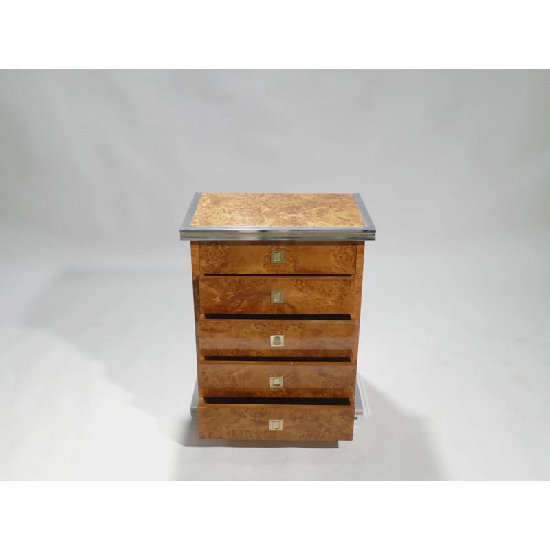 Vintage brass and chrome dresser 1970s