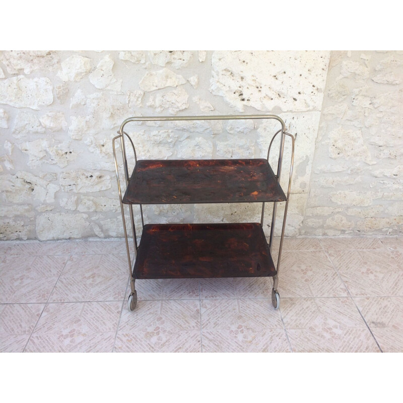 Vintage Italian serving cart in plexiglass and metal