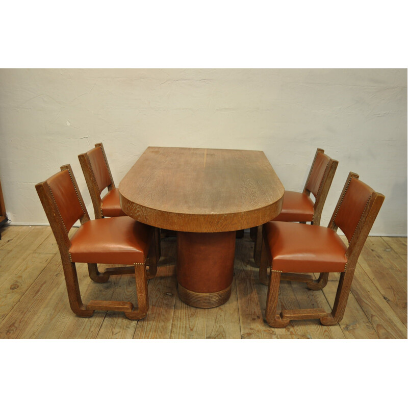 Vintage dining set by Francisque Chaleyssin