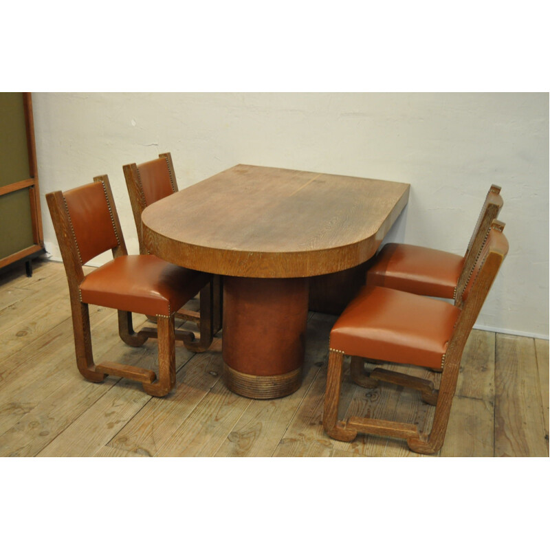 Vintage dining set by Francisque Chaleyssin