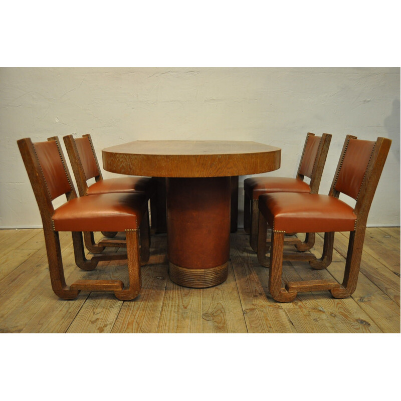 Vintage dining set by Francisque Chaleyssin
