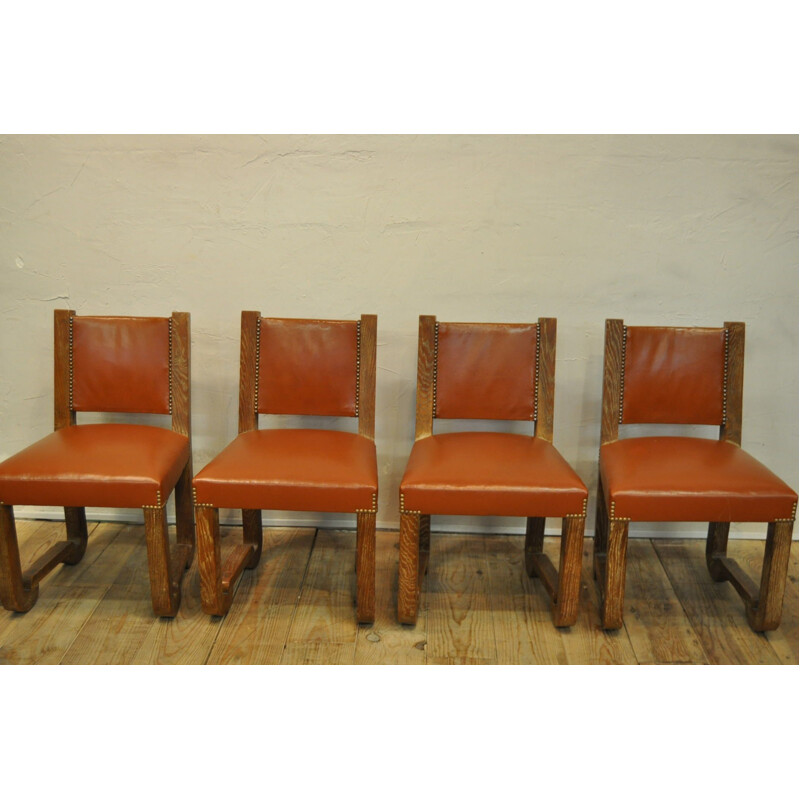 Vintage dining set by Francisque Chaleyssin