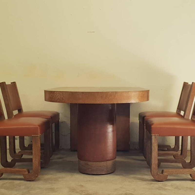 Vintage dining set by Francisque Chaleyssin