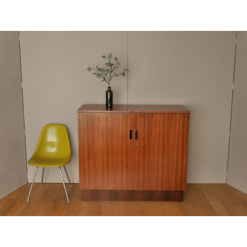 Bureau malle vintage en palissandre