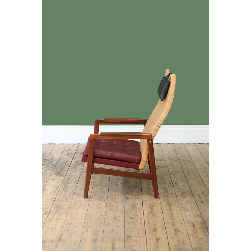 Vintage Dutch armchair in rattan by P.J. Muntendam for Gebroeders Jonkers