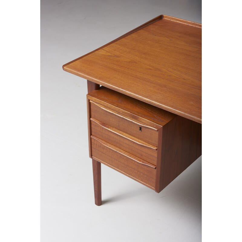 Vintage Danish writing desk in teak by Peter Løvig Nielsen