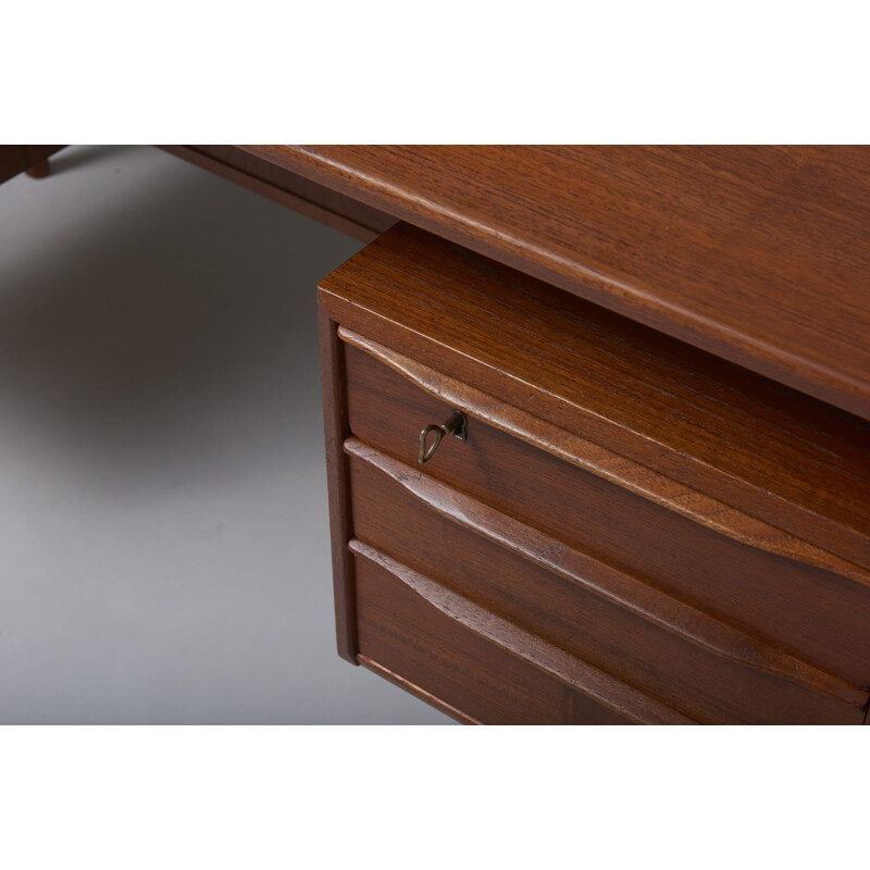 Vintage Danish writing desk in teak by Peter Løvig Nielsen