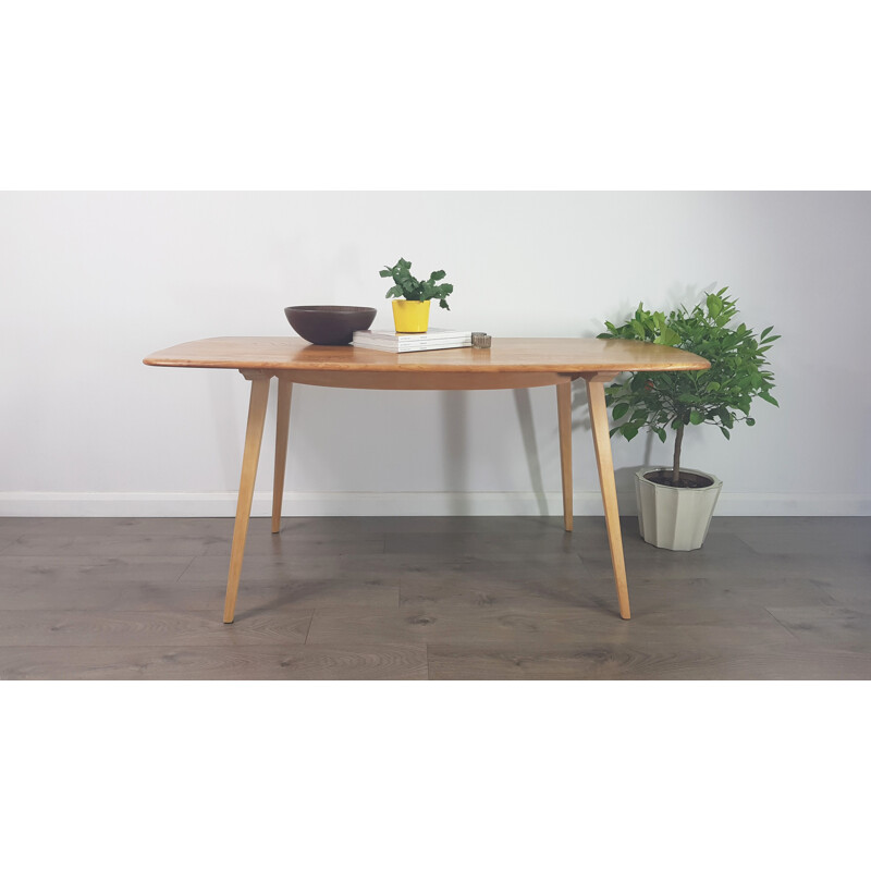 Table en orme vintage par Ercol