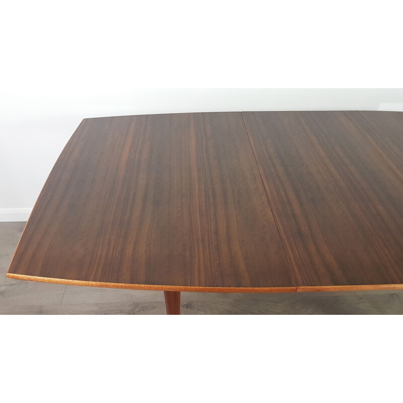 Vintage dining table in walnut and veneer