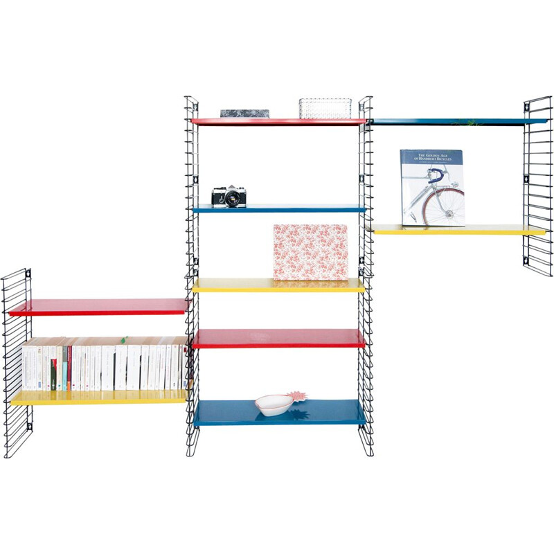 Multicolored bookcase by Adrian Dekker for Tomado