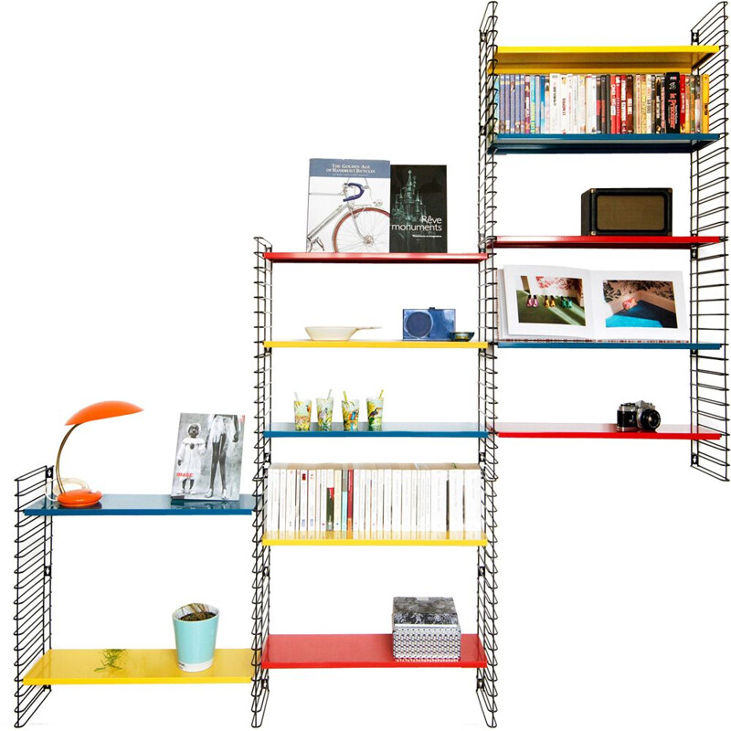 Grande bibliothèque multicolore par Adrian Dekker pour Tomado