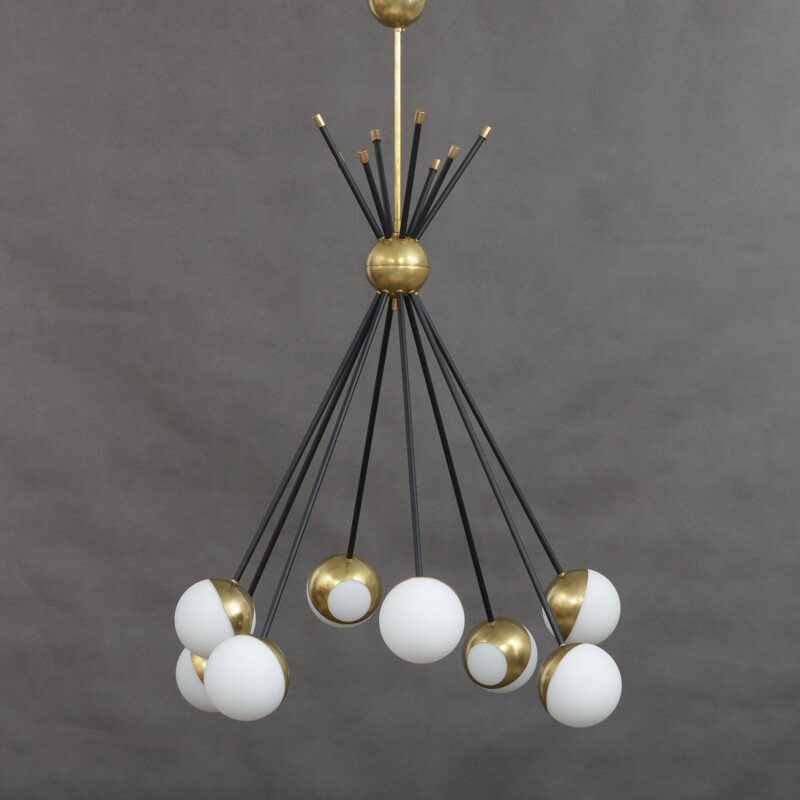 Vintage italian brass chandelier 