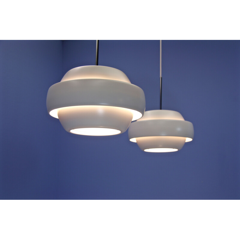 Set of 2 danish white pendant lamps