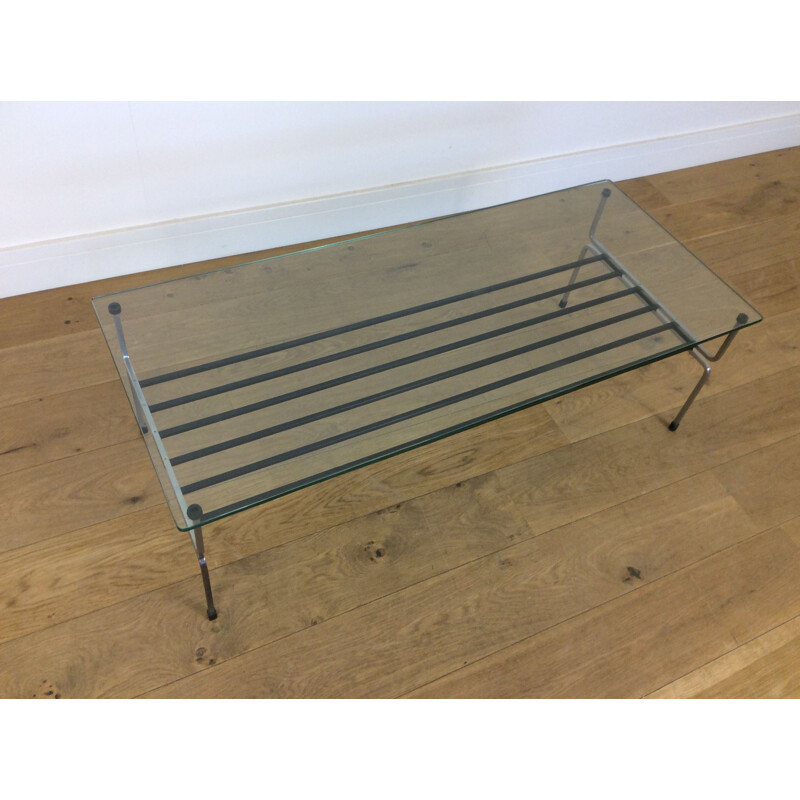 Vintage glass coffee table, Angletere 1960