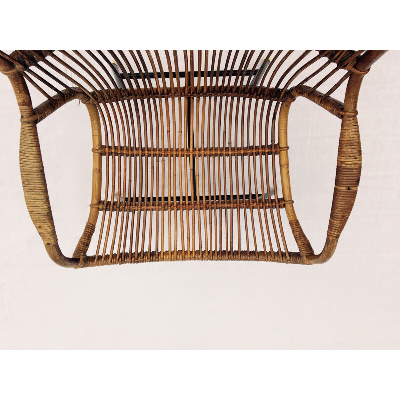 Vintage armchair in rattan