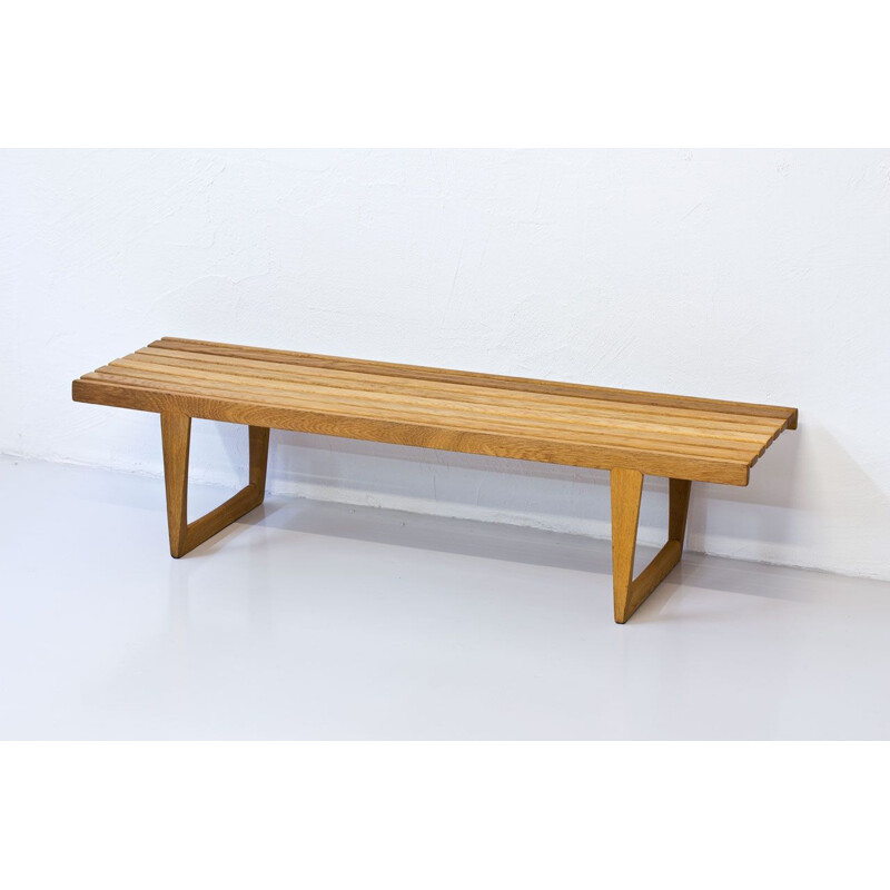 Banc vintage suédois "Tokyo" en chêne par Yngvar Sandström