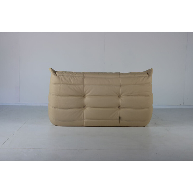 Vintage 2-seater sofa "Togo" in leather by Michel Ducaroy