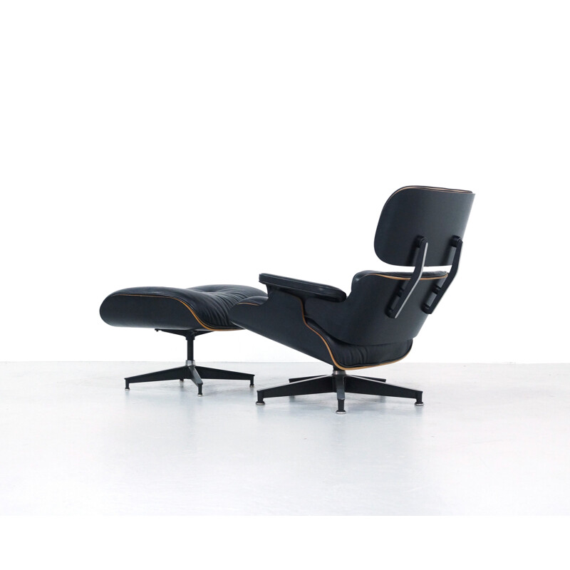 Vintage lounge chair and ottoman by Eames for Herman Miller