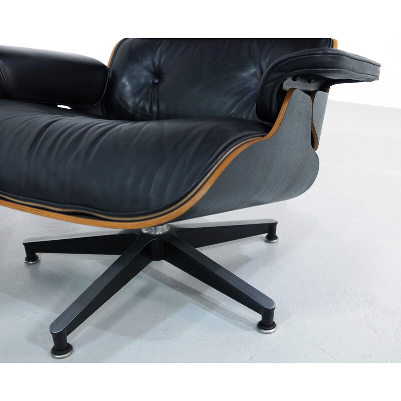 Fauteuil lounge et ottoman vintage par Eames pour Herman Miller
