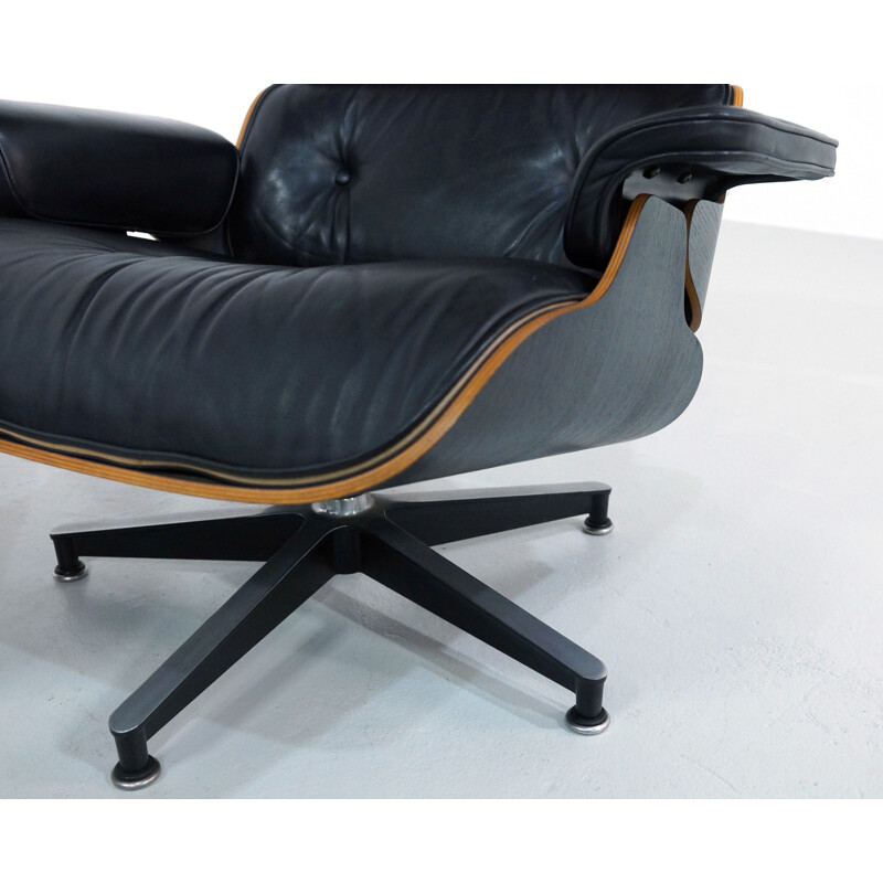 Vintage lounge chair and ottoman by Eames for Herman Miller