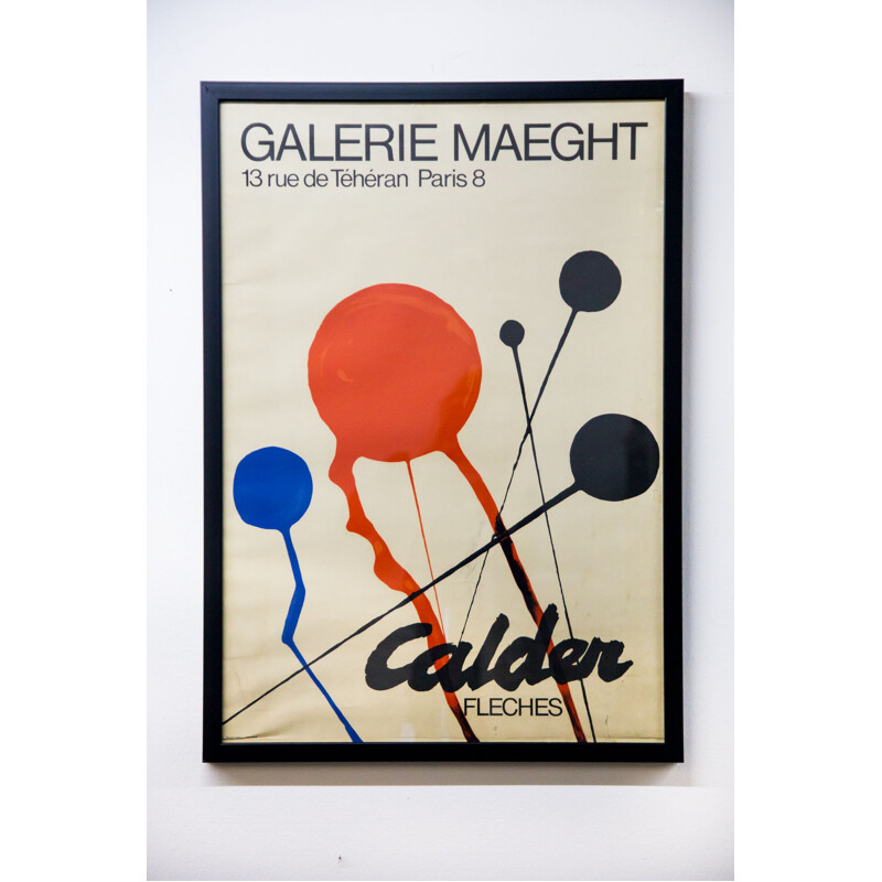 Affiche vintage galerie d'art Alexander Calder