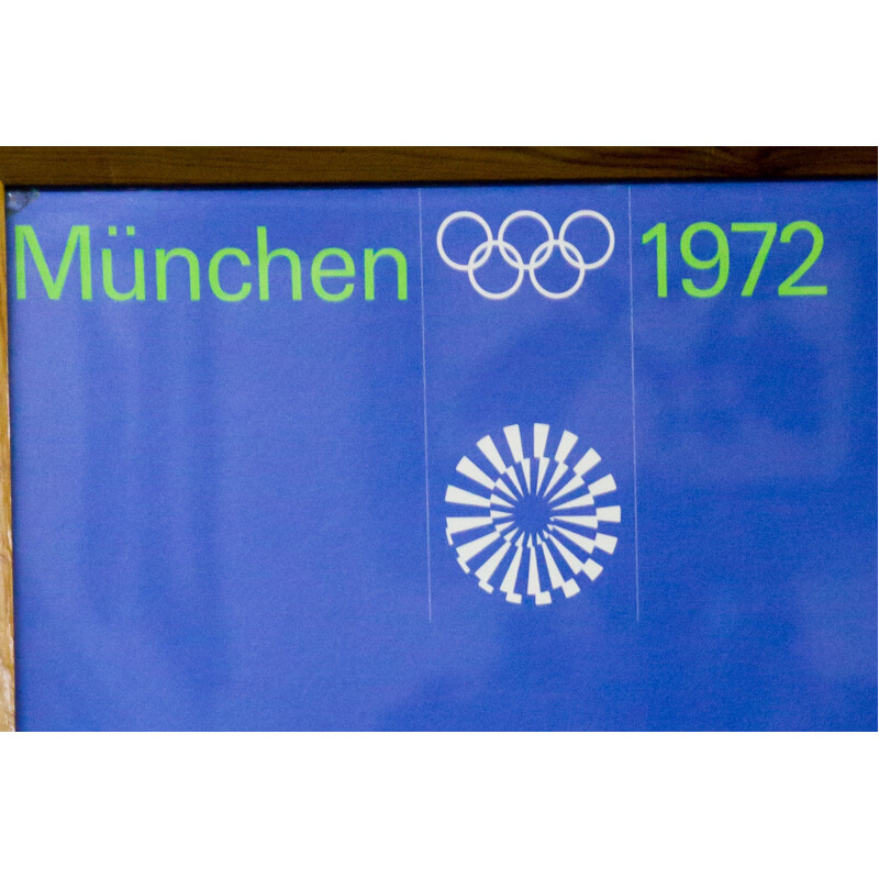 Vintage fencing poster Munich summer Olympics