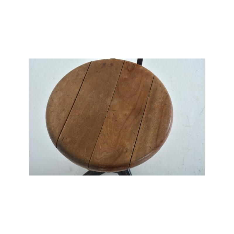 Vintage wooden stool by Singer