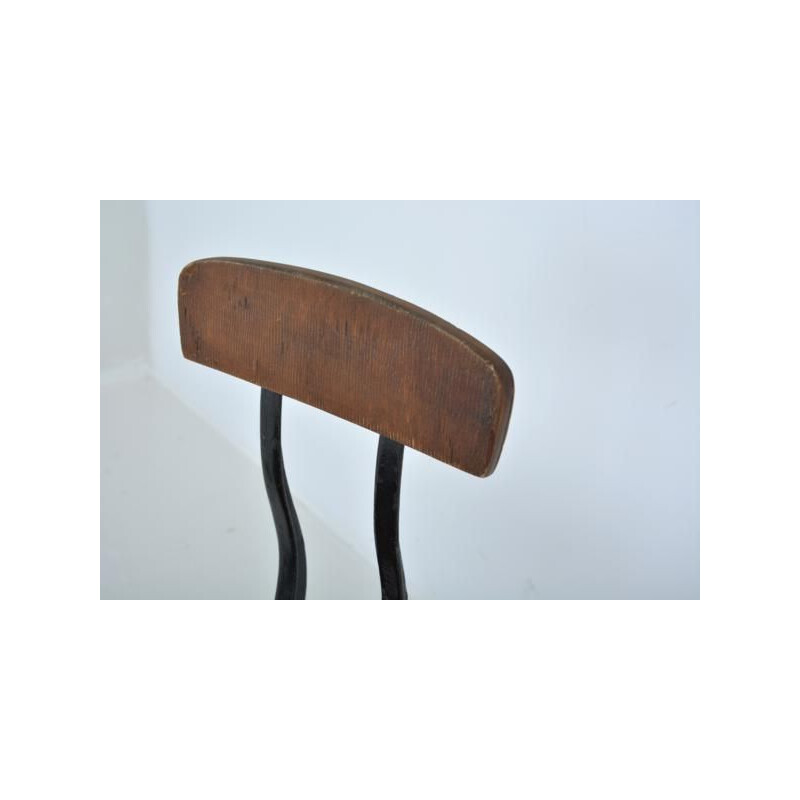 Vintage wooden stool by Singer