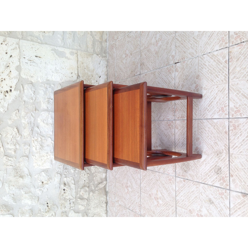 Set of 3 vintage side tables "Astro" in teak by G plan