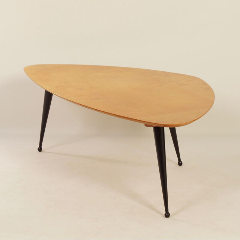 Kidney-Shaped Birch Coffee Table TB39 by Cees Braakman for Pastoe