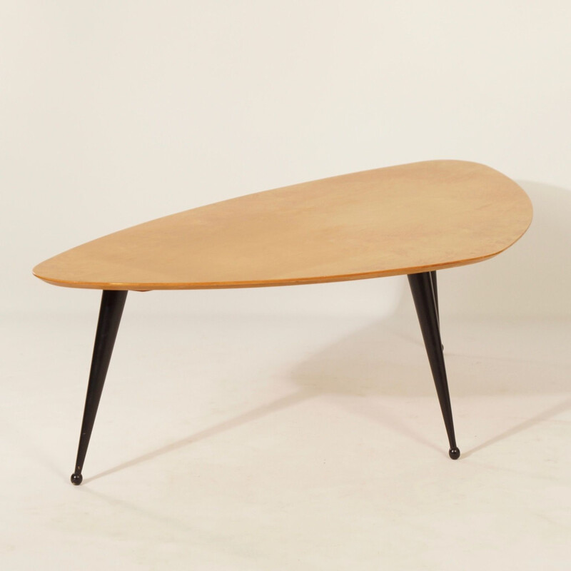 Kidney-Shaped Birch Coffee Table TB39 by Cees Braakman for Pastoe