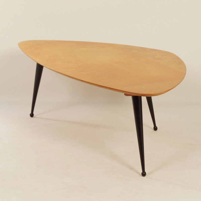 Kidney-Shaped Birch Coffee Table TB39 by Cees Braakman for Pastoe