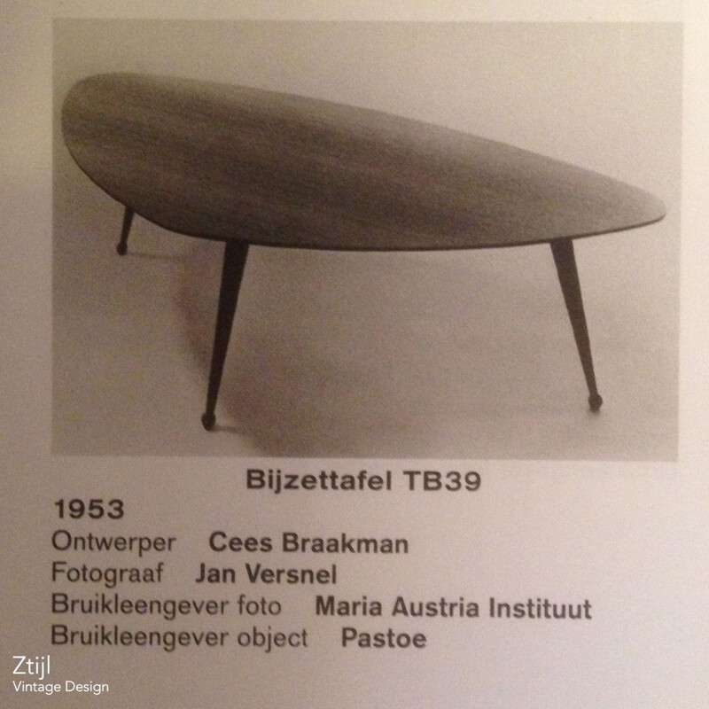 Table basse TB39 en forme de rein par Cees Braakman pour Pastoe