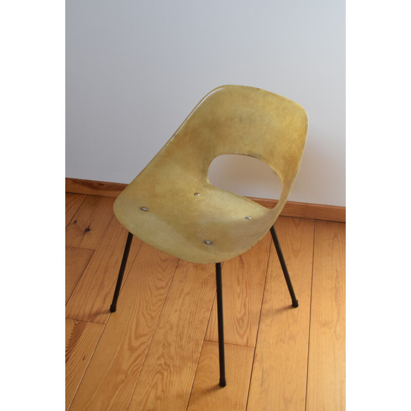 Vintage "tulip" chair by Pierre Guariche for Steiner