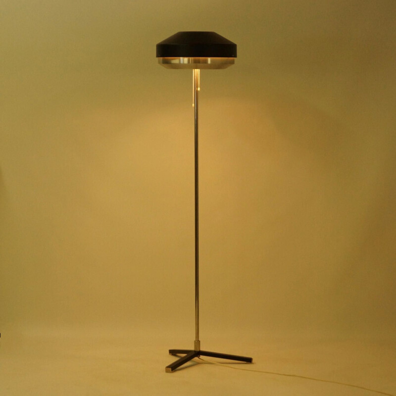 Lampadaire Chromé noir par Hiemstra Evolux