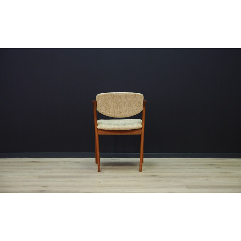 Suite de 4 chaises scandinaves beiges vintages par Kai Krisiansen