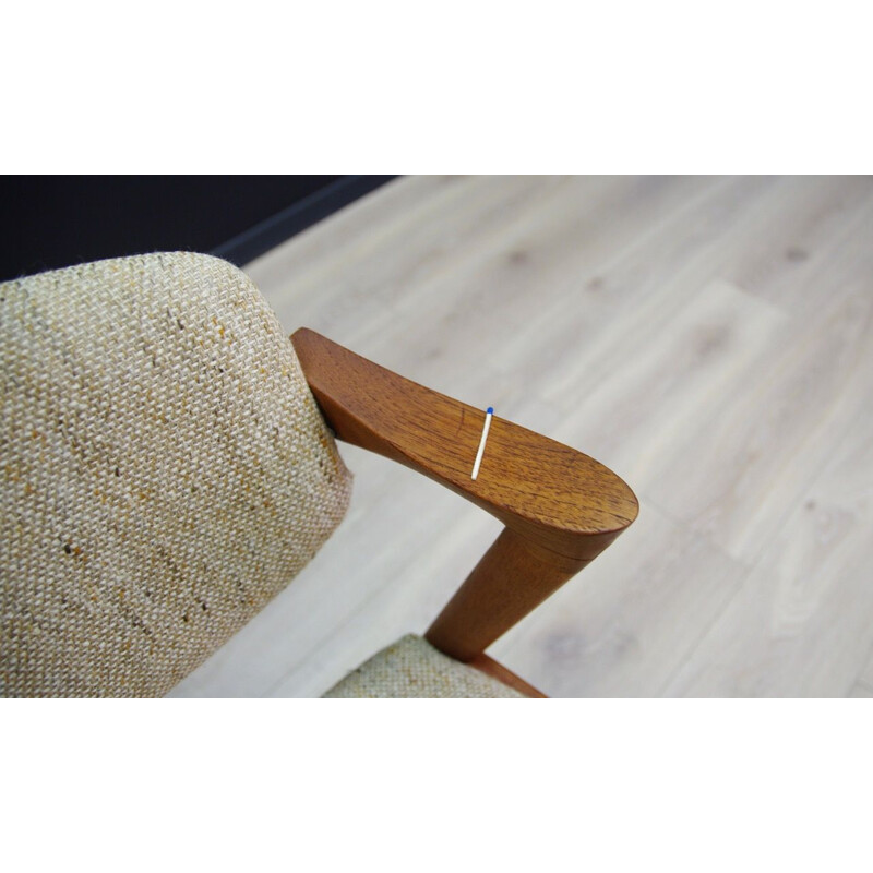 Suite de 4 chaises scandinaves beiges vintages par Kai Krisiansen