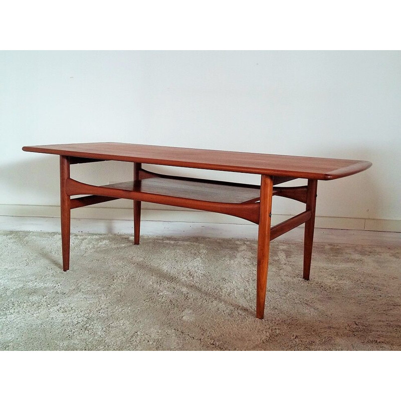 Table basse scandinave en teck par Arrebo Mobler