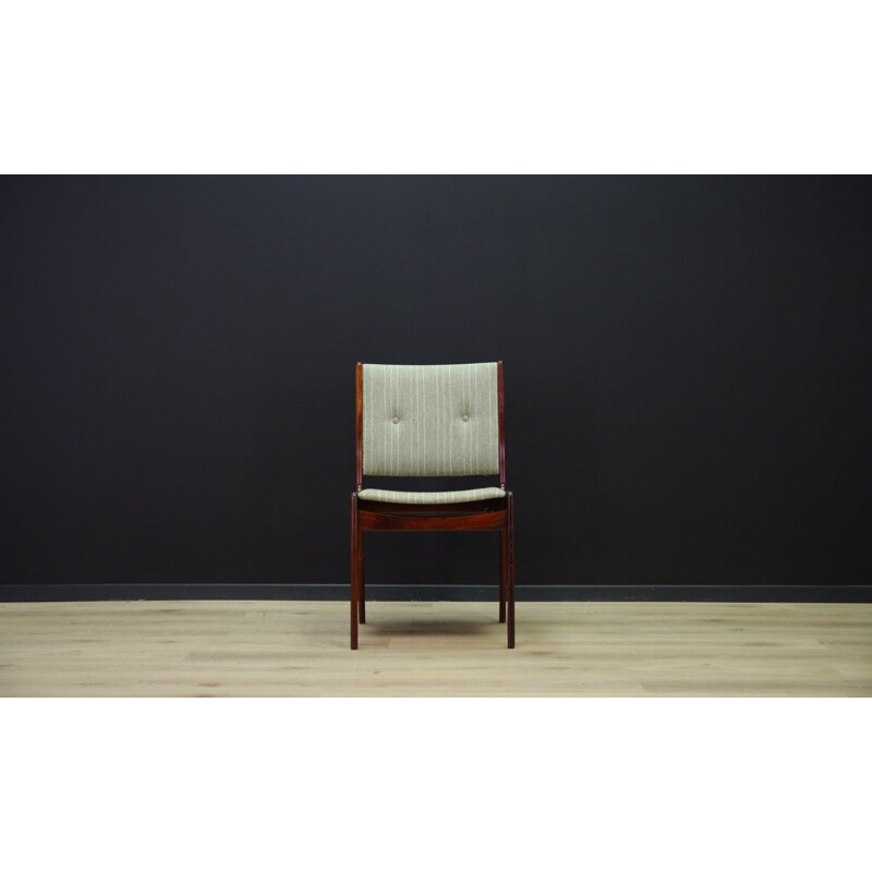 Suite de 5 chaises vintage danoises en palissandre