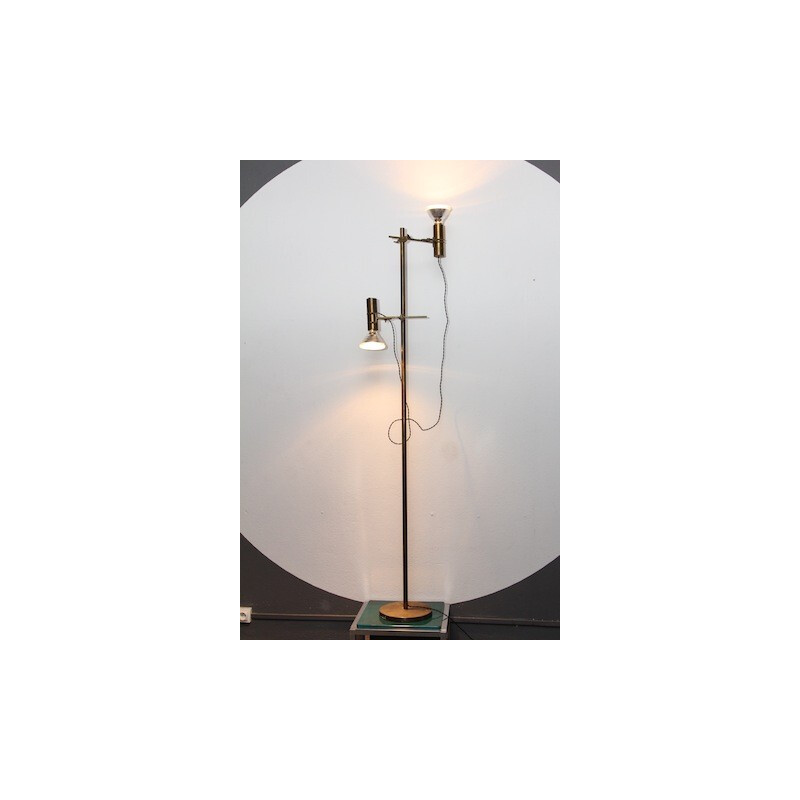 Capacio floor lamp in brass, Fulvio FERRARI - 1970s