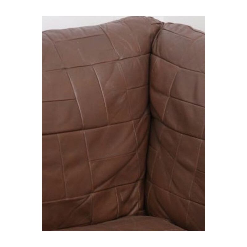 Modular sofa in brown leatherette by Airborne