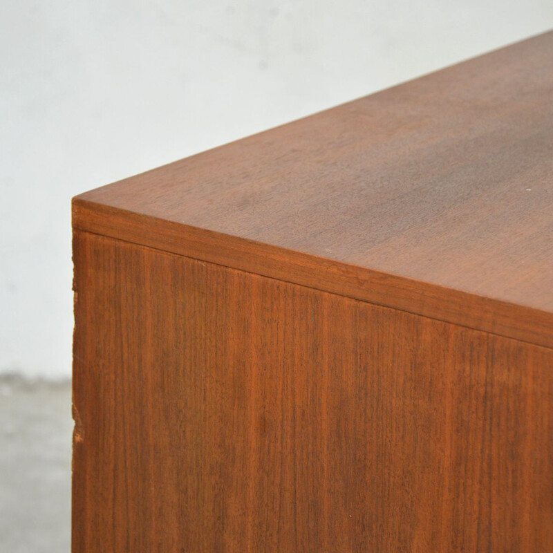 Vintage walnut sideboard with metal legs