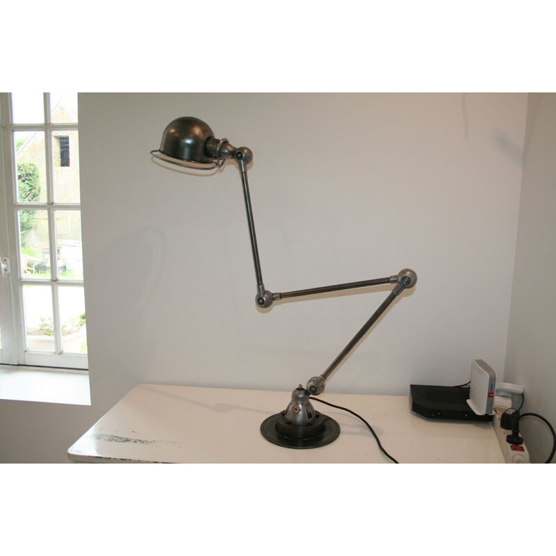 Lampe de table vintage industrielle par Jean Louis Domecq pour Jieldé