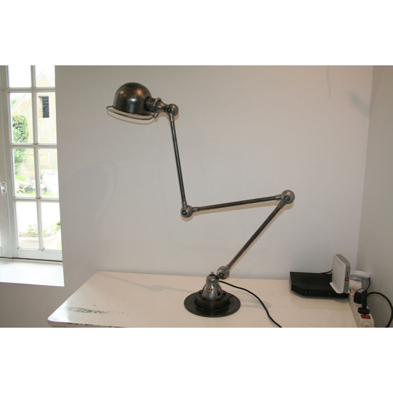 Vintage industrial table lamp by Jean Louis Domecq for Jieldé