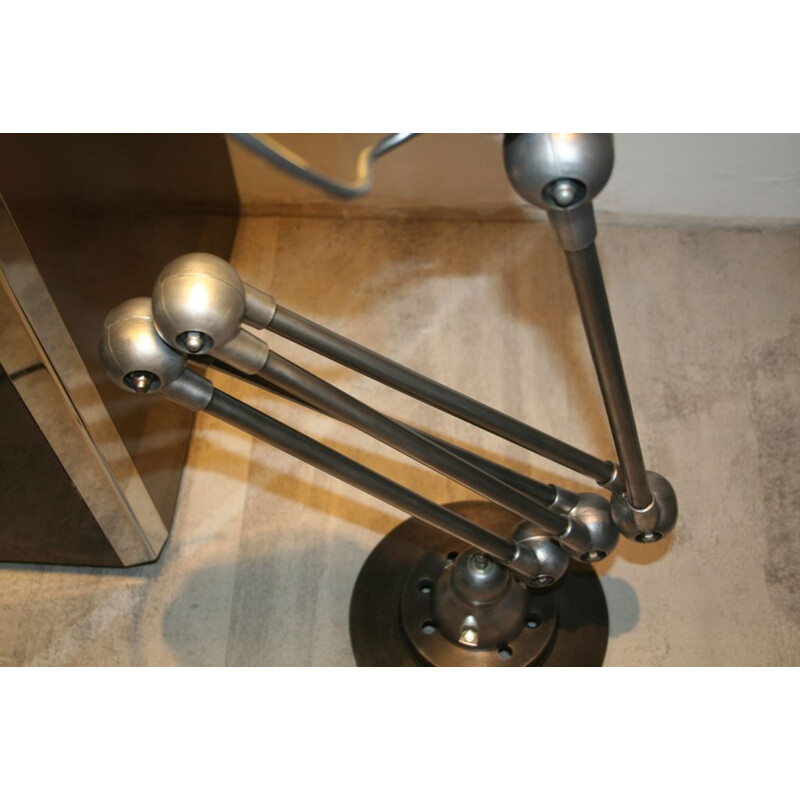 Vintage industrial floor lamp with 5 arms by Jieldé
