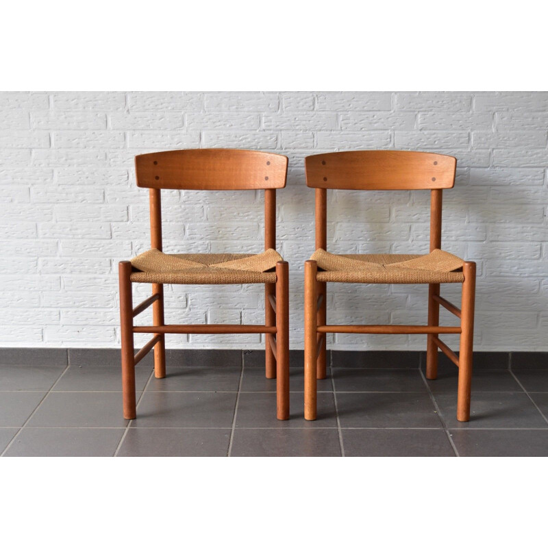 Vintage chair J39 in oak by Børge Mogensen for FDB Mobler